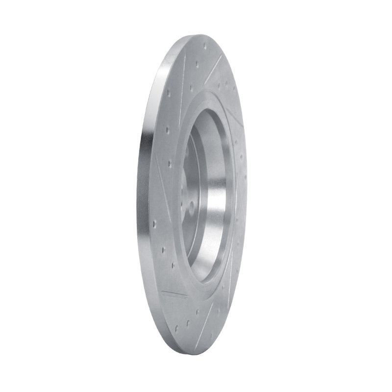 Mercedes-Benz EQB 300 Brake Rotor (1) - Rear Left - R1 Concepts - Drilled & Slotted - Silver - `20-`25